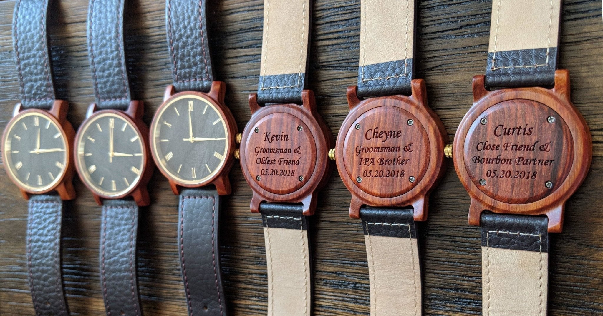 Wooden Watches Red Arce