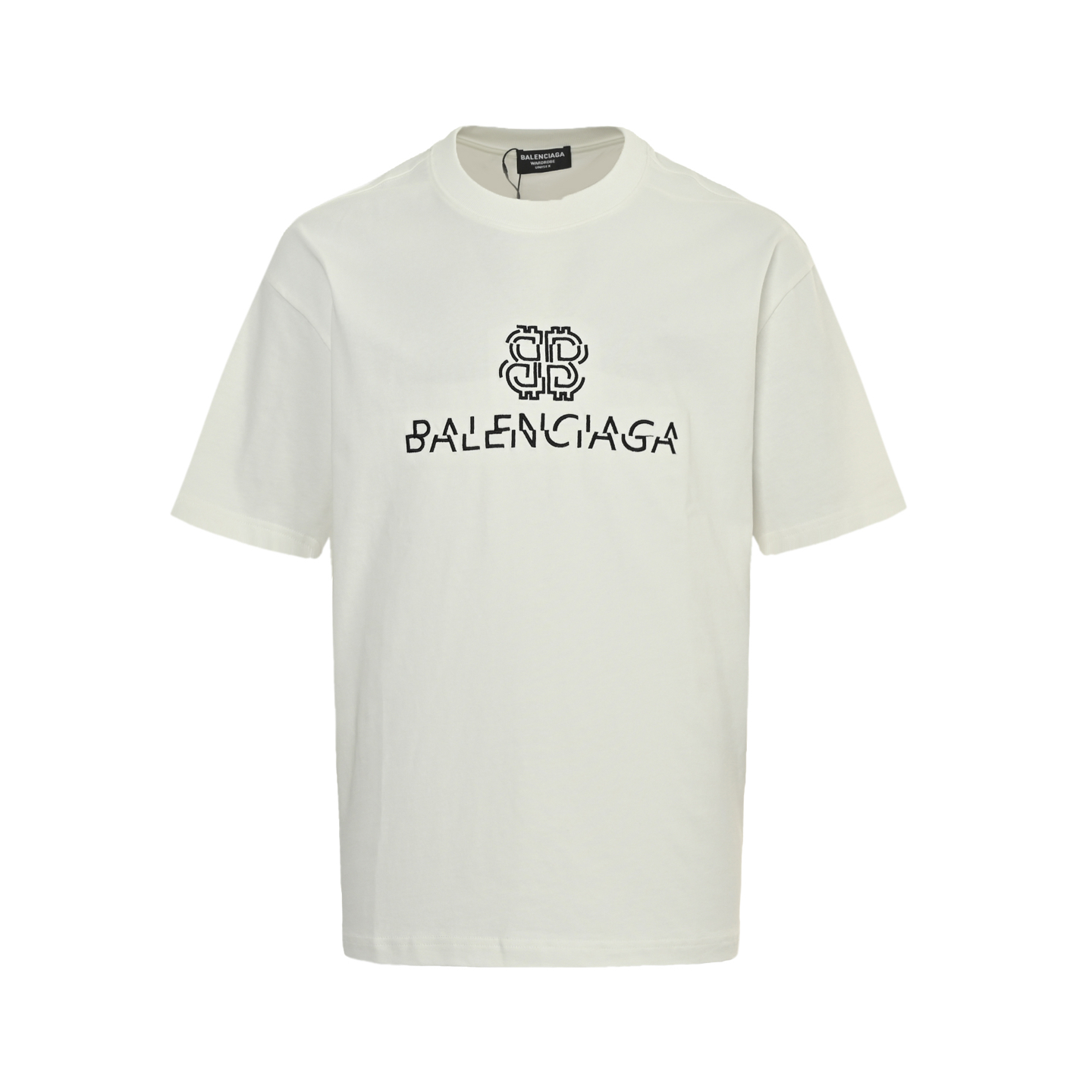 Balenciaga 25ss short sleeve with misplaced letter logo embroidery