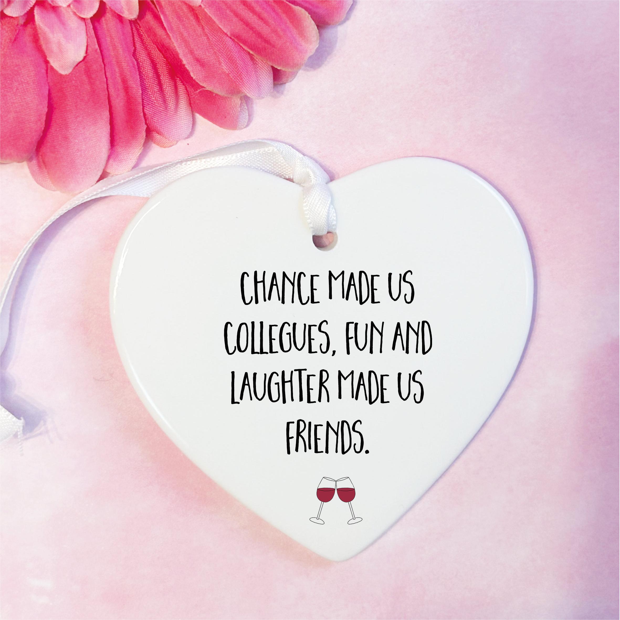 Chances Made Us Colleagues Sentimental Ornament |  Leaving gift