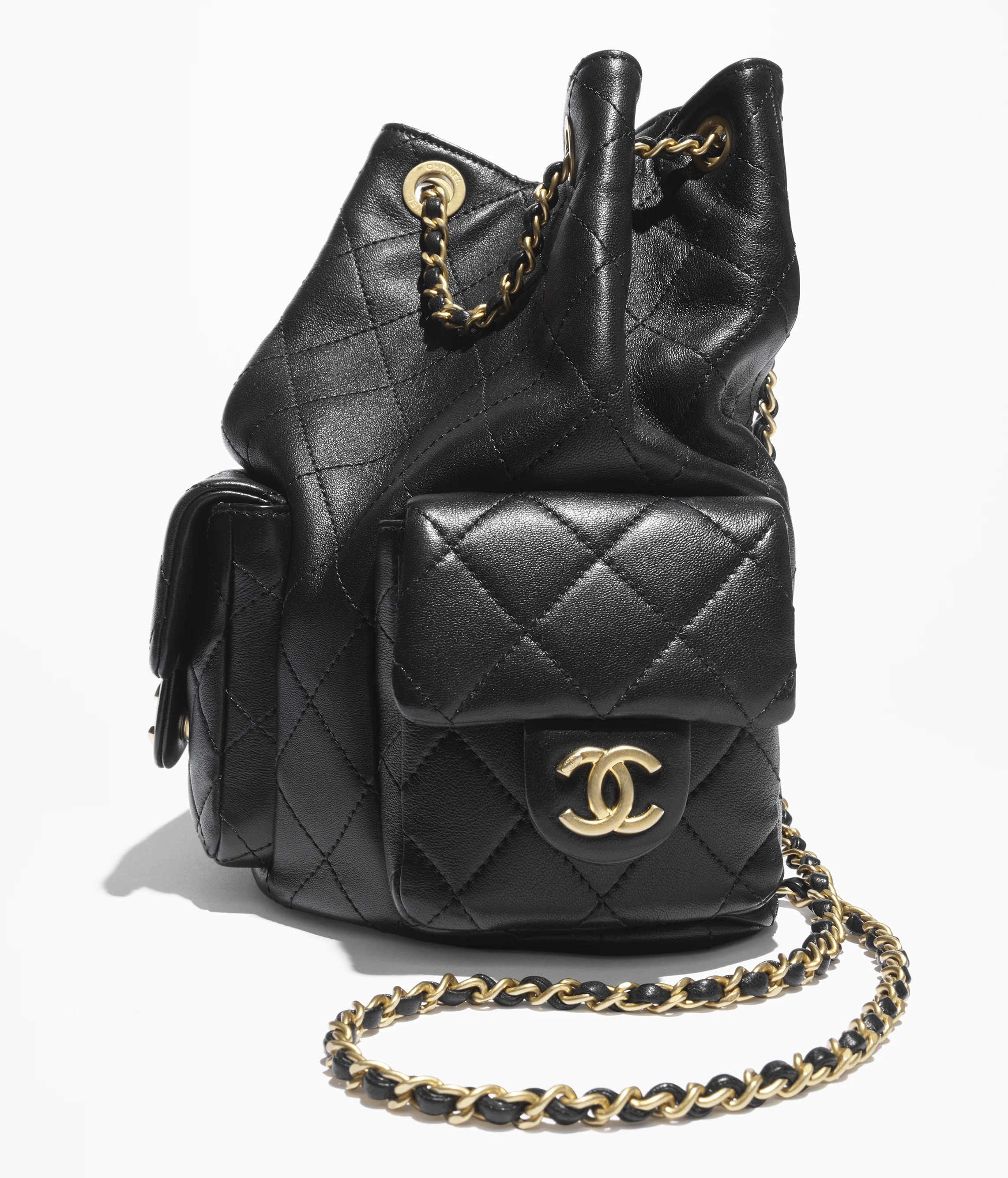 Chanel Backpack Shiny Lambskin & Gold-Tone Metal Black AS5310-B18791-94305