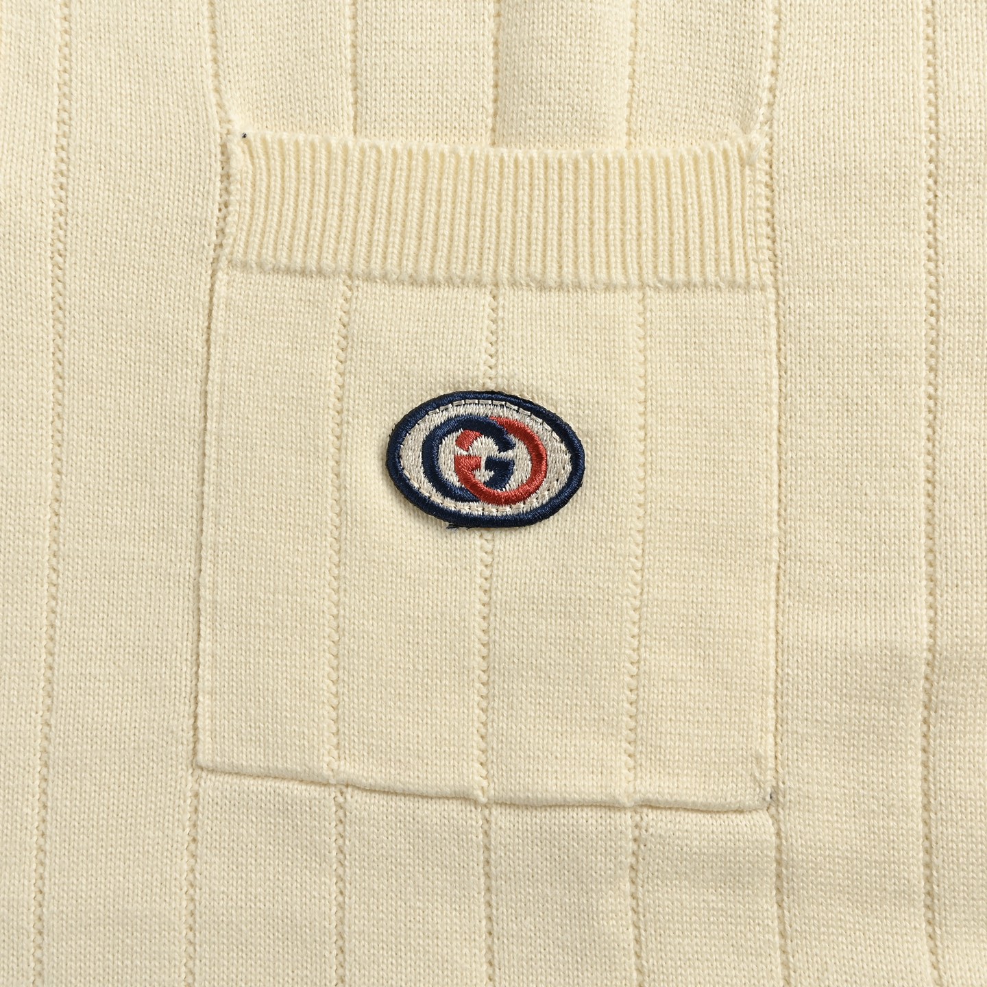 Gucci 25ss Pocket Embroidery Knitted Polo Short Sleeve