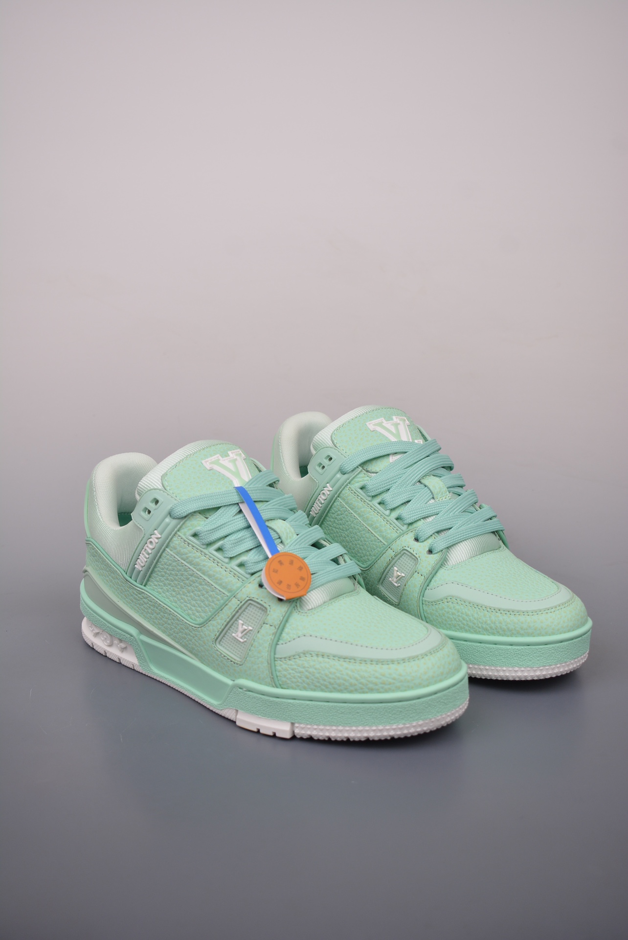 Louis Vuitton Trainer Sneaker Low Vanilla Green Tea White 1ACQ80