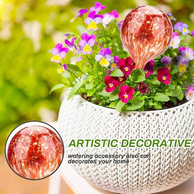 🌟🌟Handmade colored glass ball automatic watering device