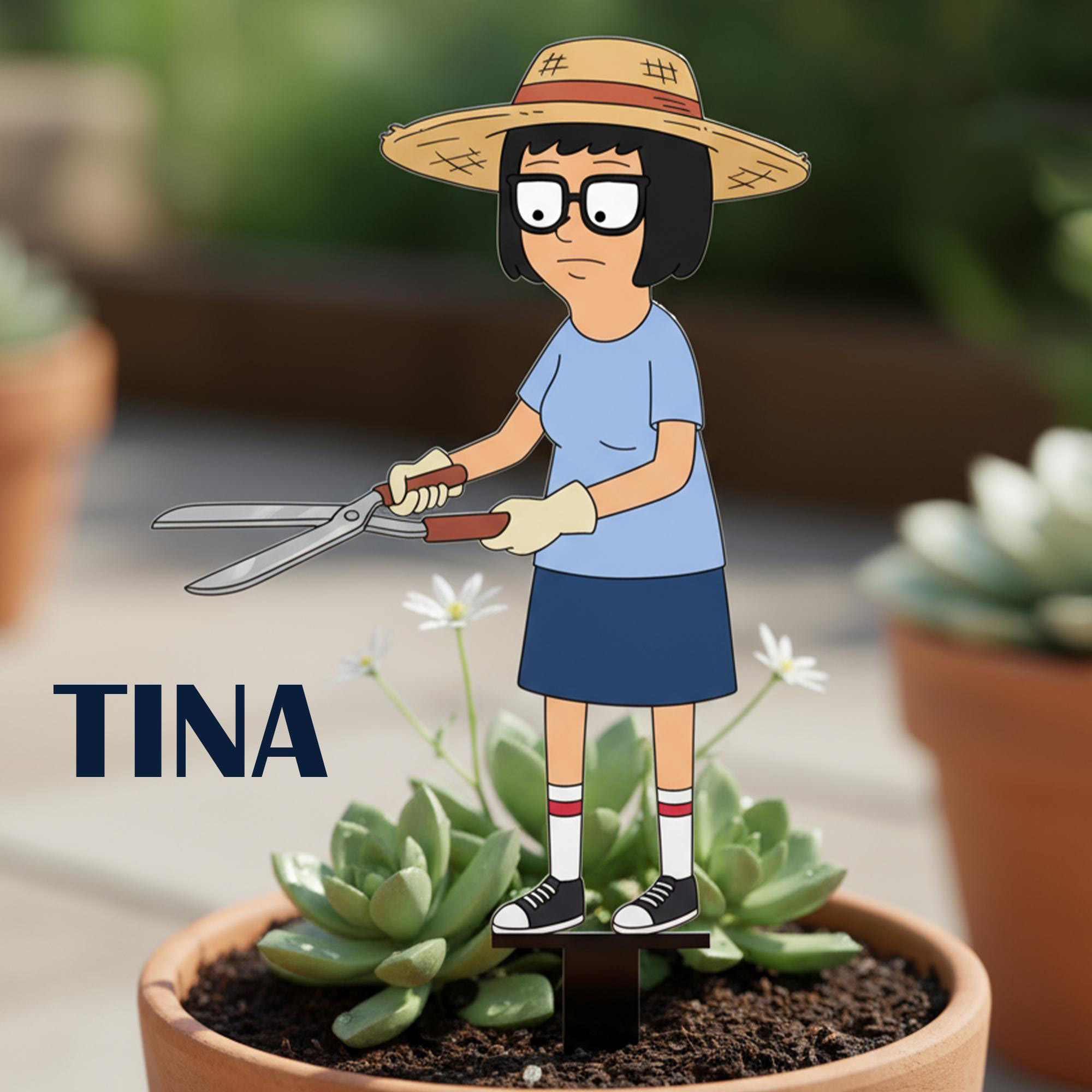 Bob's Burgers Metal Garden Stakes | Potted Plant Decor
