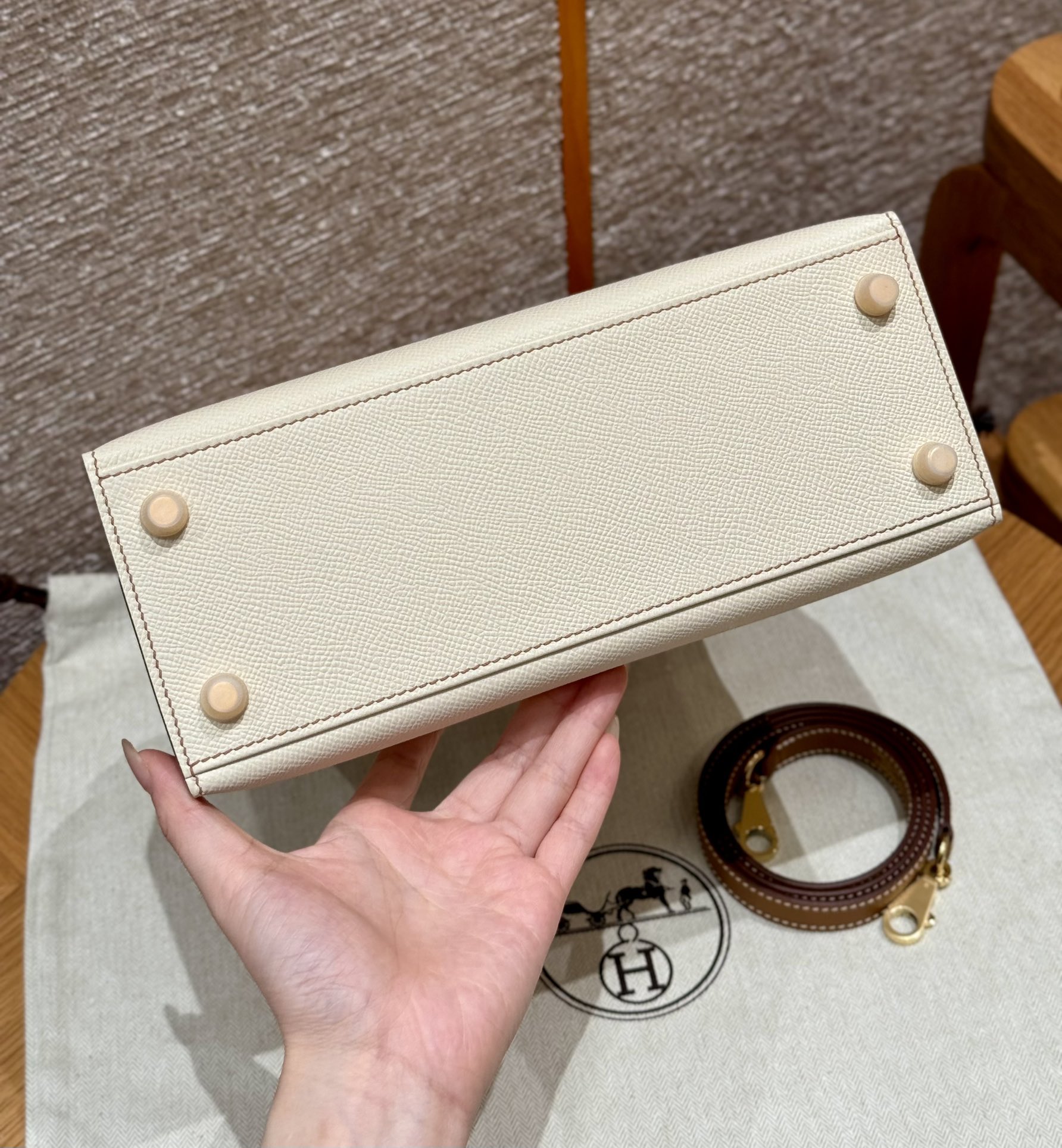 Hermes Kelly i2Nata ck37gold handbag (handmade to order)