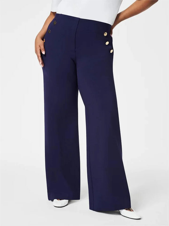 🔥Last Day 70% OFF -Tummy Control Button Wide Leg Pant(BUY 2 FREE SHIPPING)