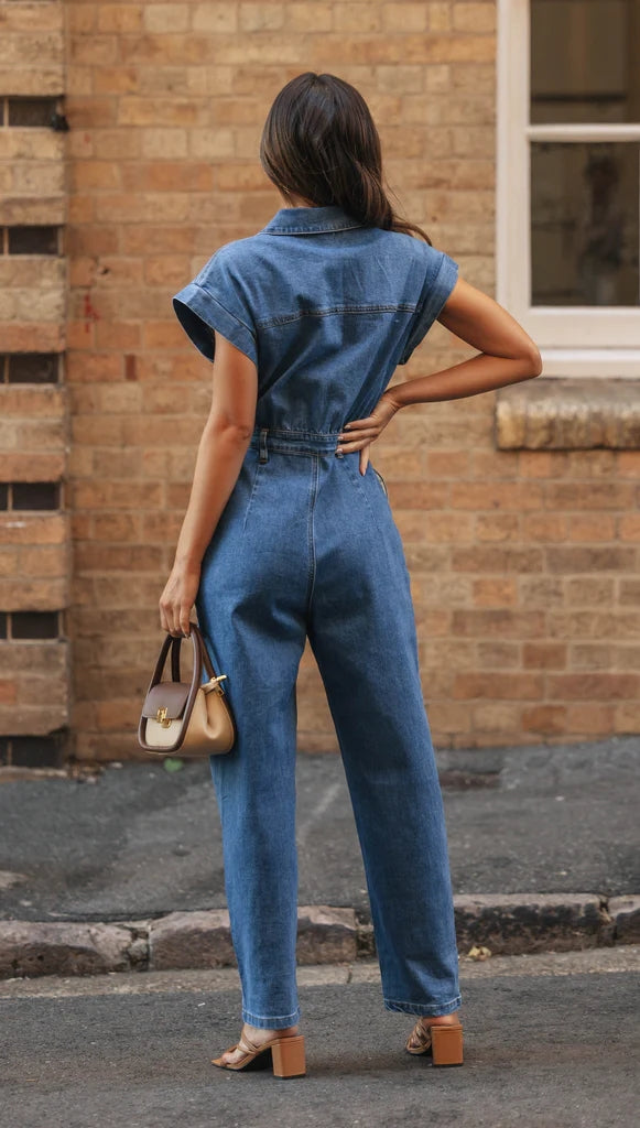 Blue Denim Overall Jumpsuit
