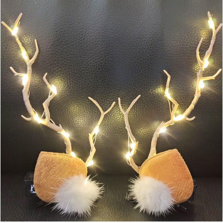 🦌🦌LED Reindeer Antler Hair Clips🌲🌲 Perfect Gift for Christmas/Halloween/Easter/Holiday🎁🎁