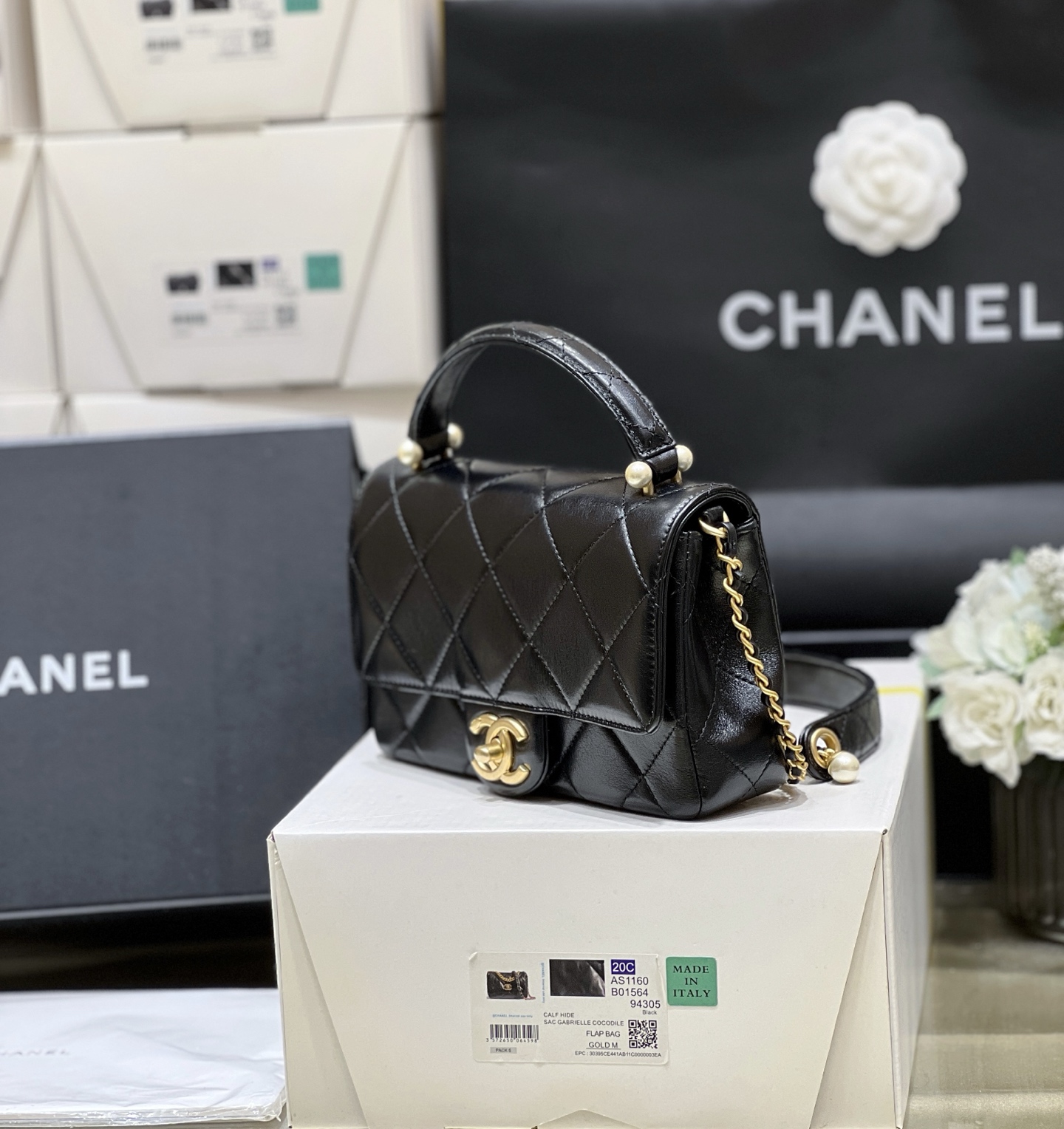 Chanel 25P Spring/Summer Preview Series Global Limited Pearl Handle Bag AS5399 00138