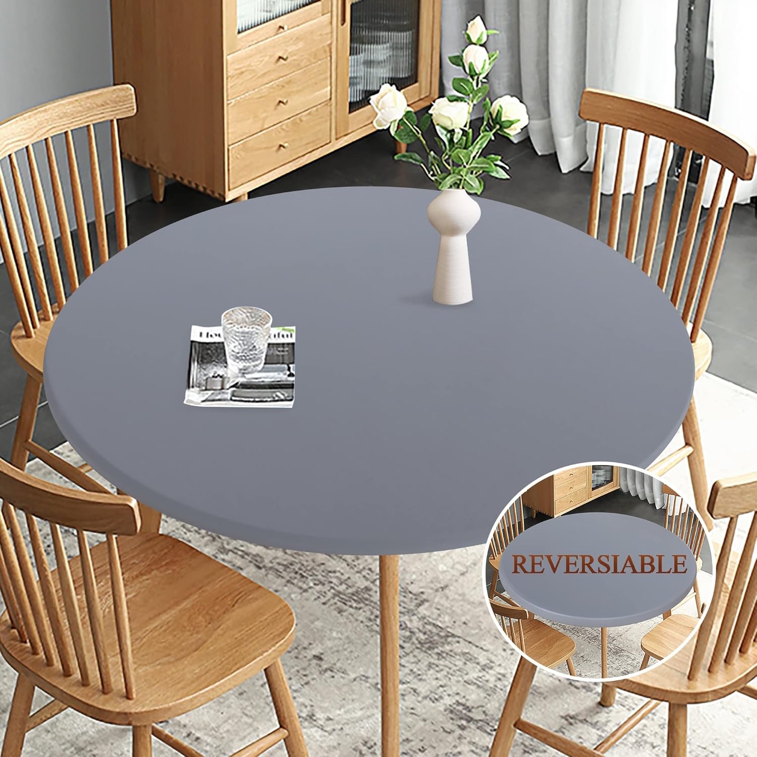 🔥On Sale 49% OFF🔥Reversible Waterproof Stain Resistant Elastic Stretch Table Cloth