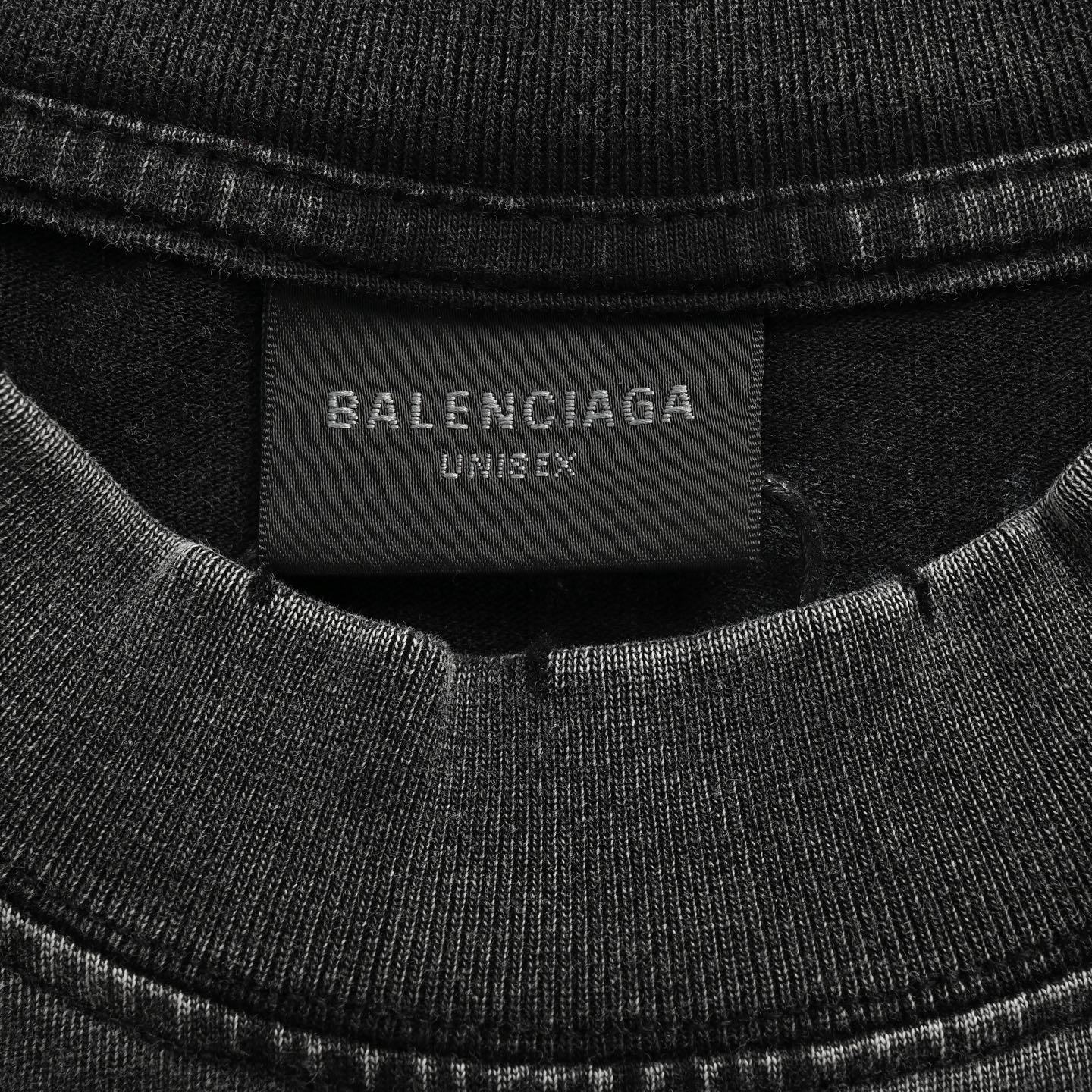 Balenciaga 25ss paint inkjet front and back embroidered short sleeves