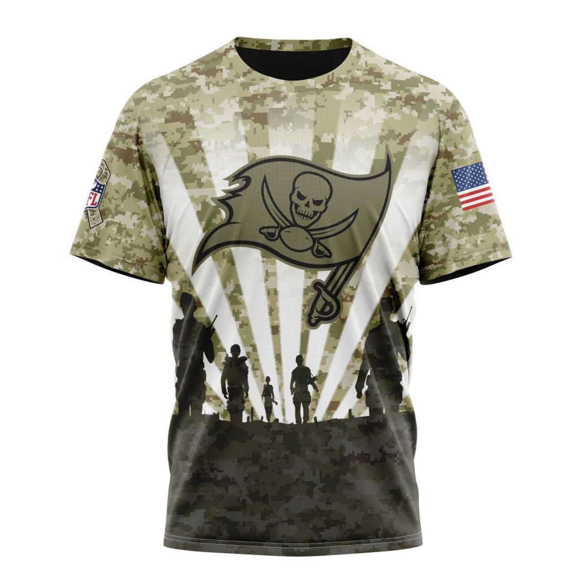 TAMPA BAY BUCCANEERS 3D HOODIE HONOR VETERANS