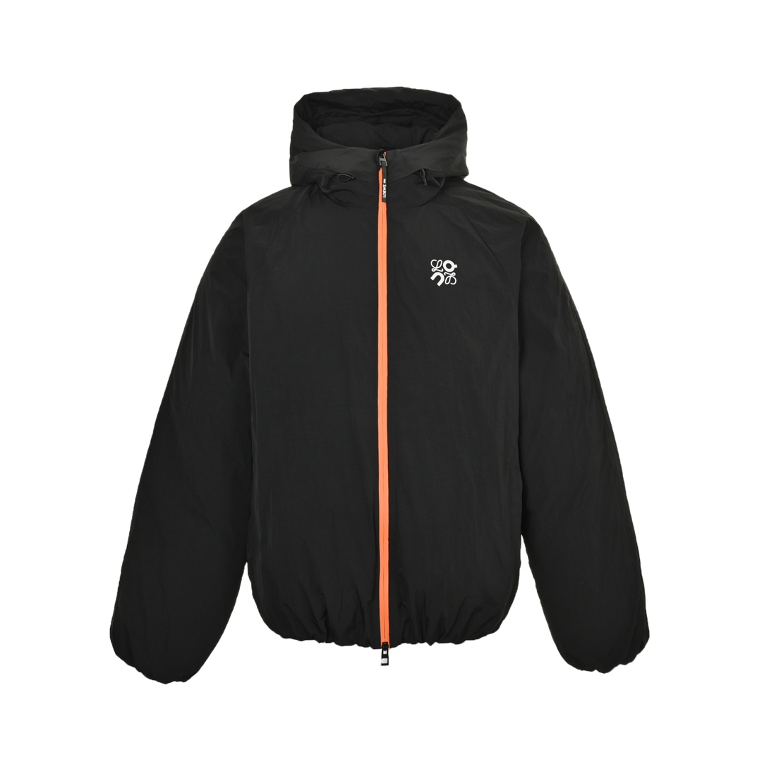 Loewe 24Fw Onpao collaboration orange zipper hooded down jacket