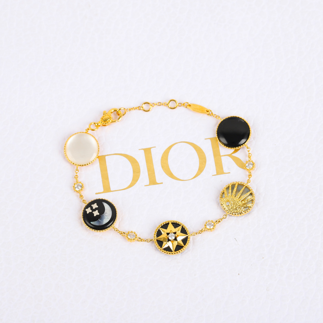 Dior Sun, Moon and Stars Five Flower Bracelet