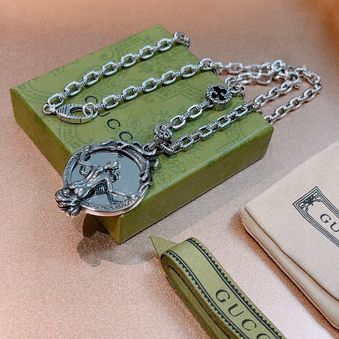 Gucci Anger Forest Series Woman Looking in the Mirror Vintage Necklace