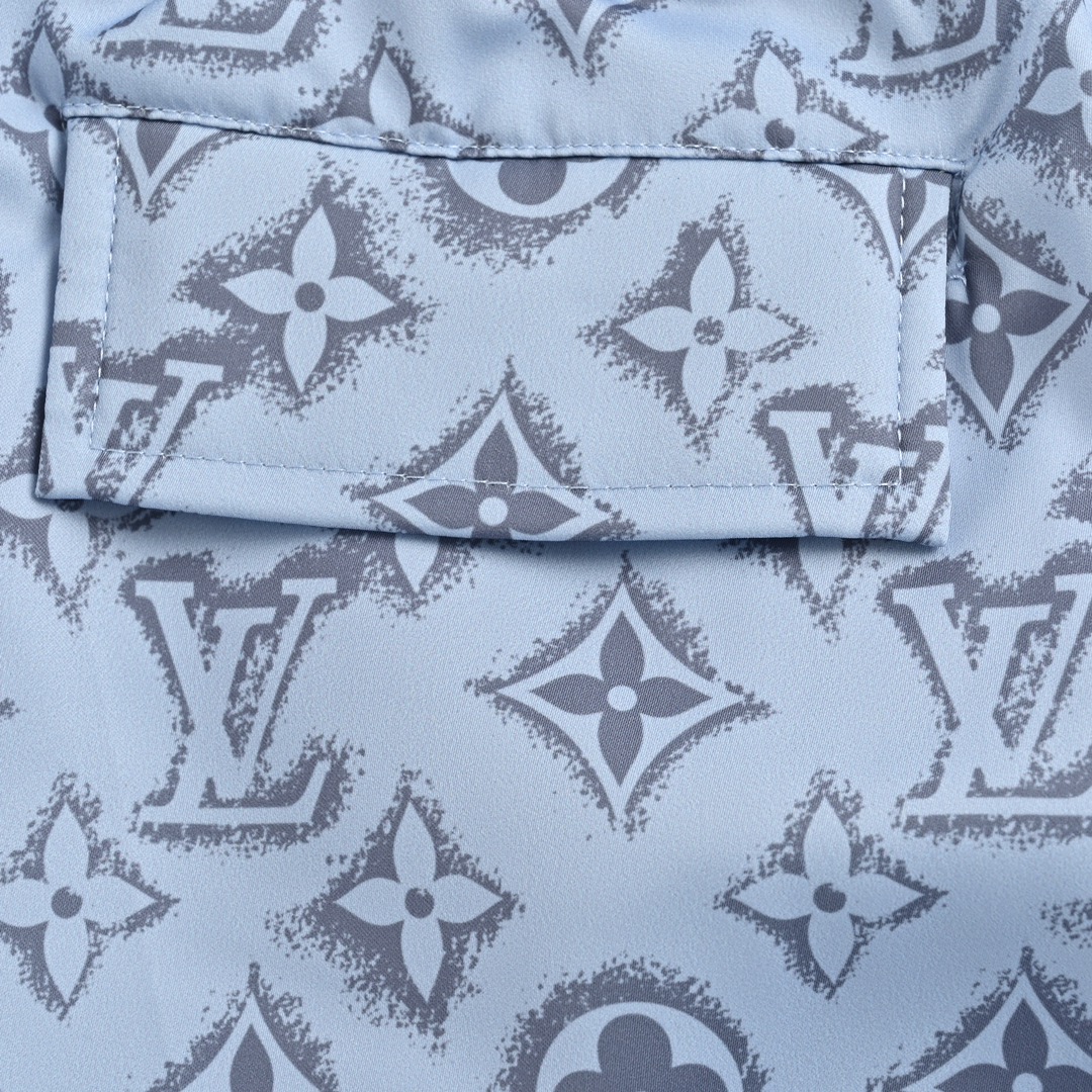 Louis Vuitton 24ss all over print monogram silk suit beach shorts