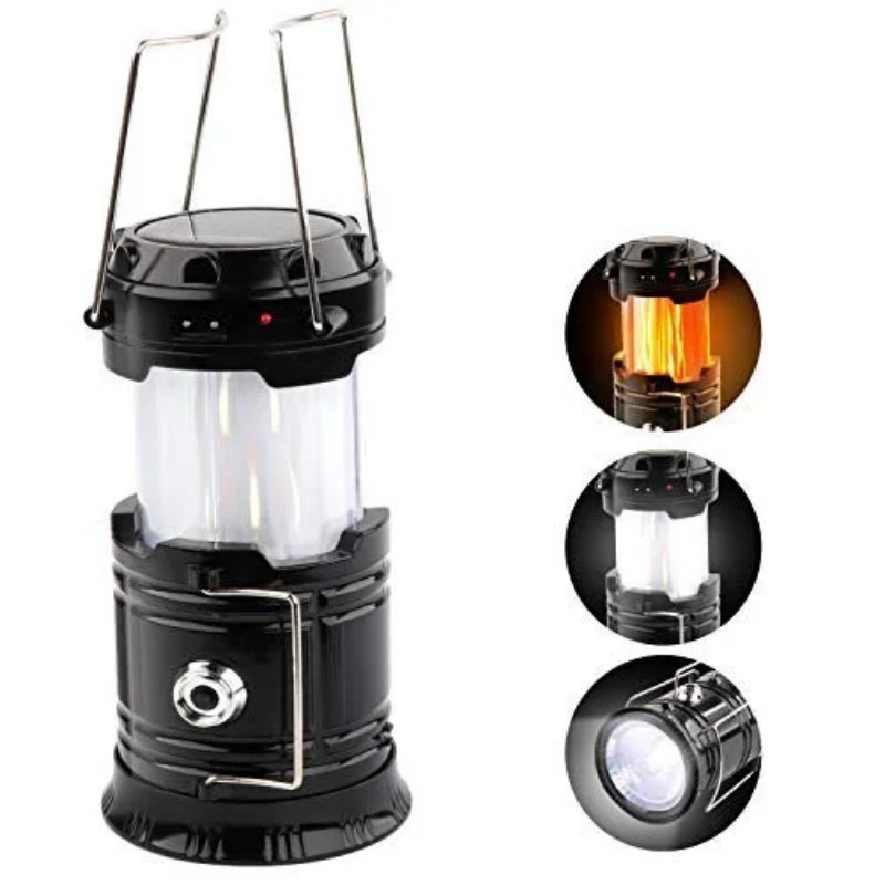 3-IN-1 CAMPING FlAME LANTERN, PORTABLE OUTDOOR LED LANTERN FLASHLIGHTS