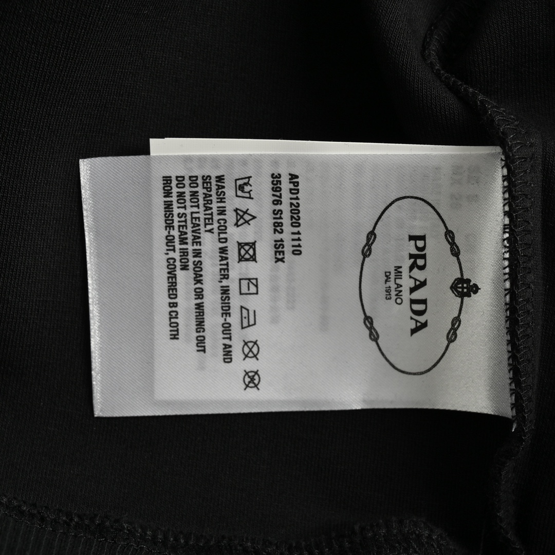 Prada 24Fw Triangle Logo Chest Pack Backpack Crew Neck Sweatshirt