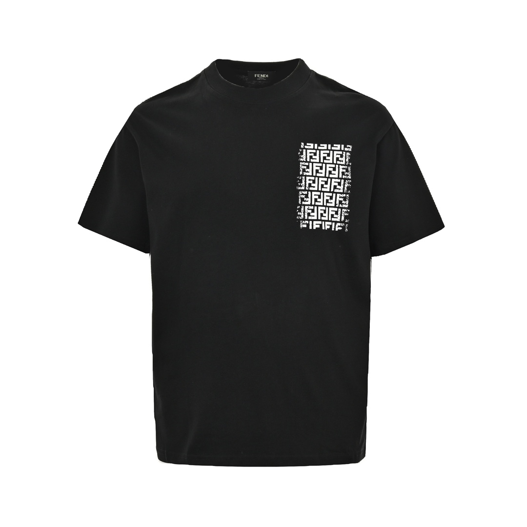Fendi 24ss chest square FF print short sleeves