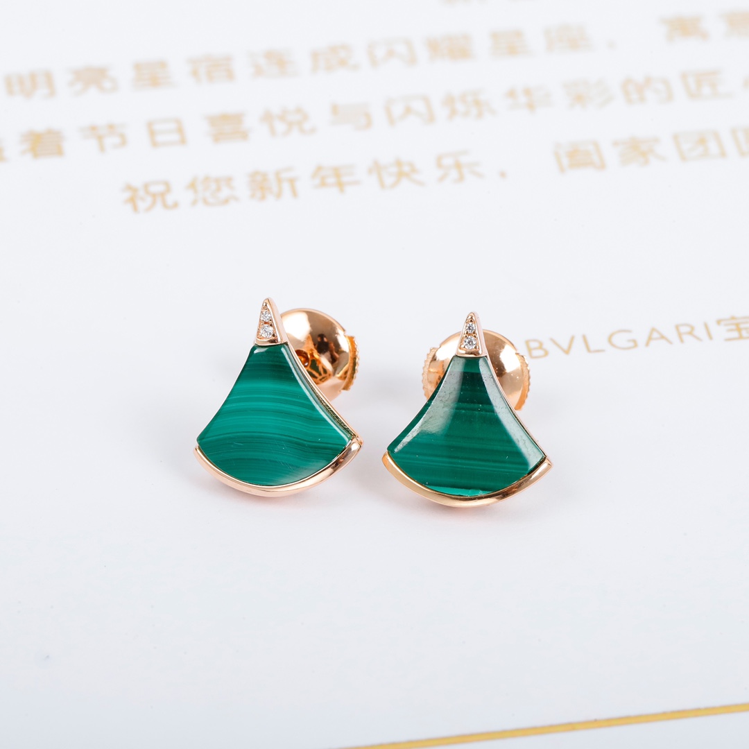 Bulgari fan-shaped earrings