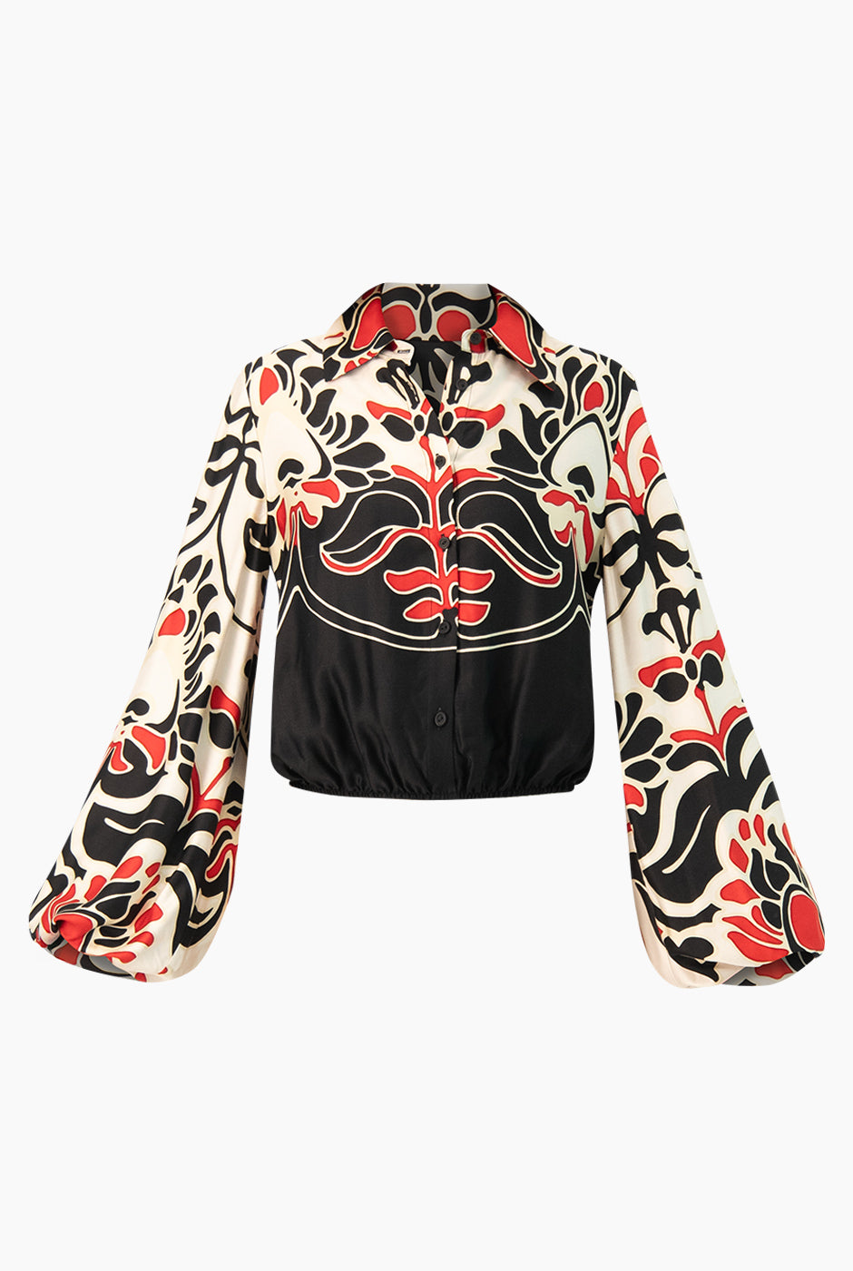 Blusa estampada manga larga