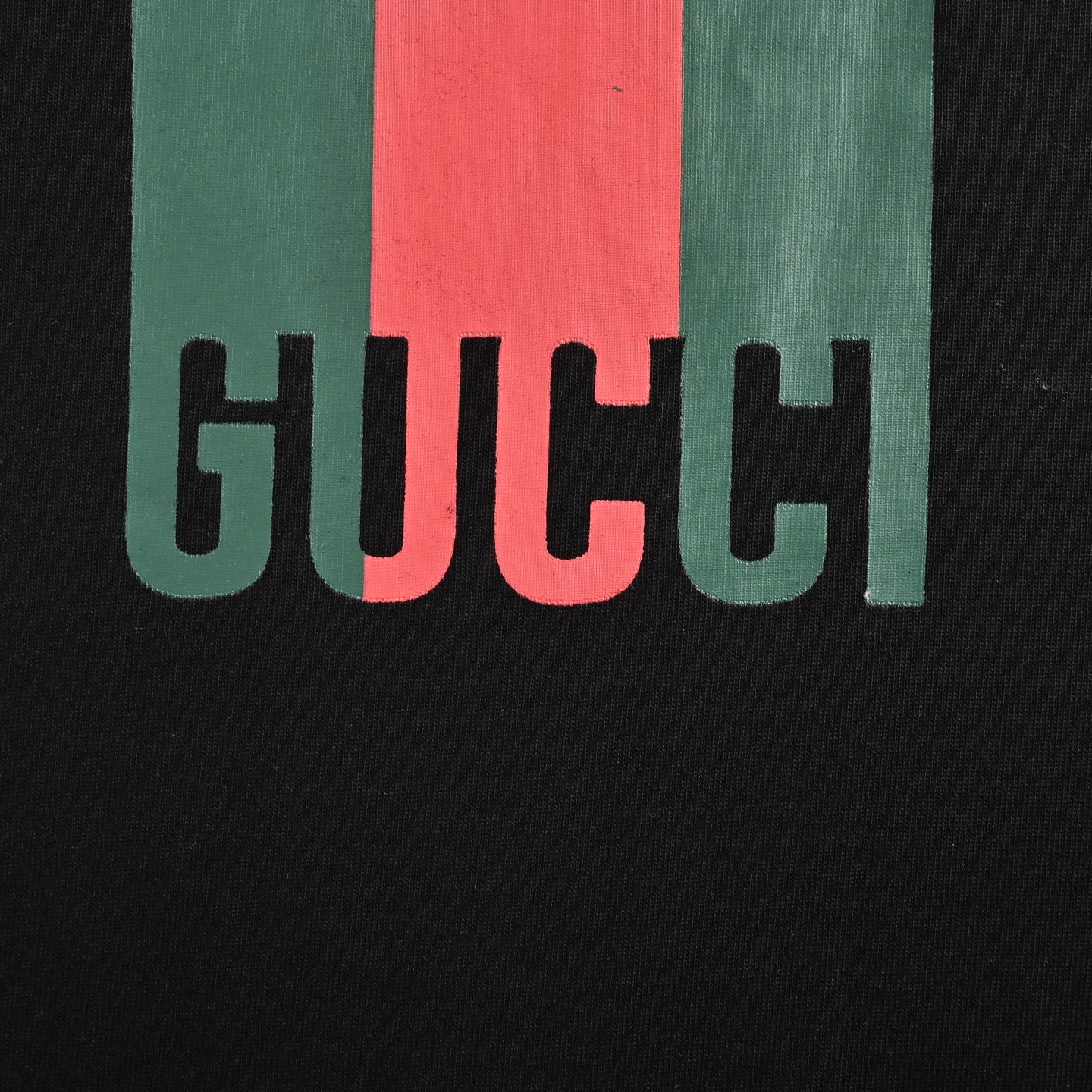 Gucci 25ss red and green striped letter print short sleeve
