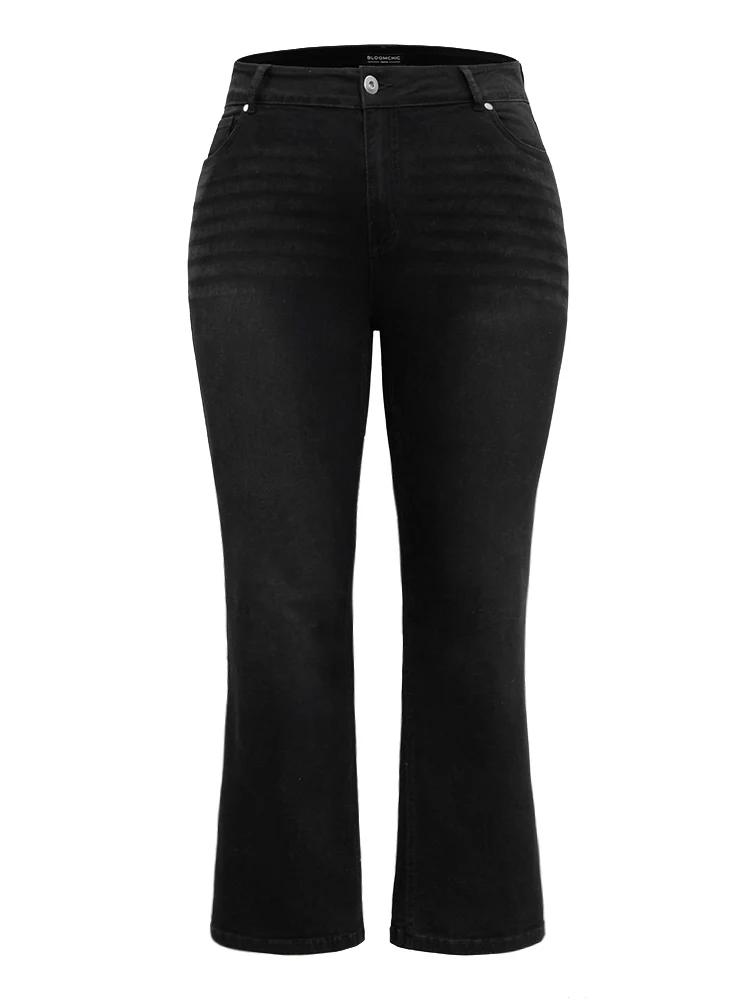 Bootcut Full Length Pocket Black Wash Jeans