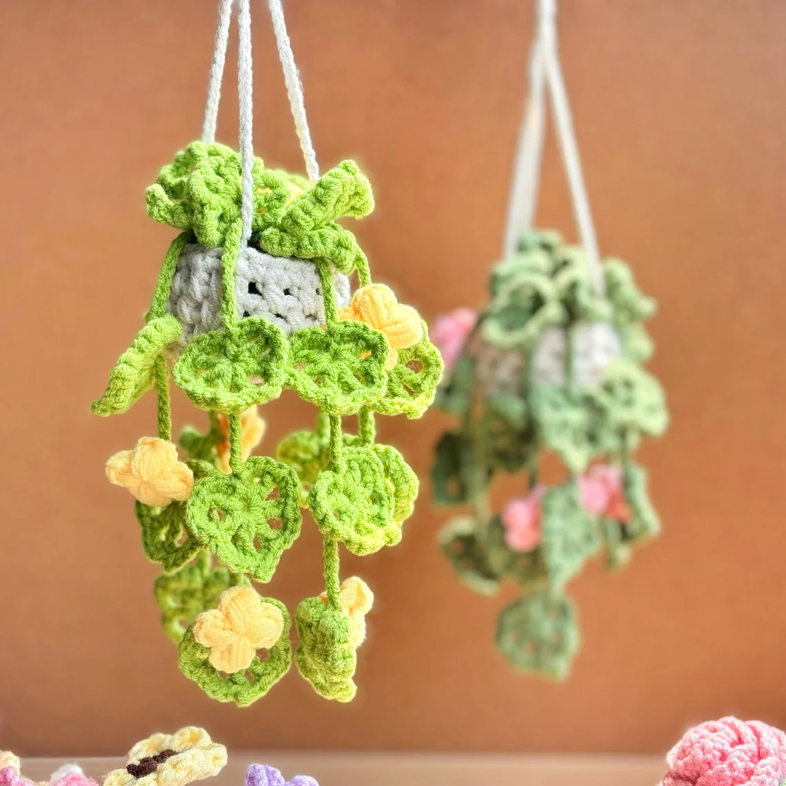 🔥Last Day 49% OFF🔥Hand embroidered flower basket hanging crochet🪴