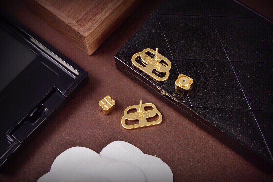 Balenciaga BB distressed earrings