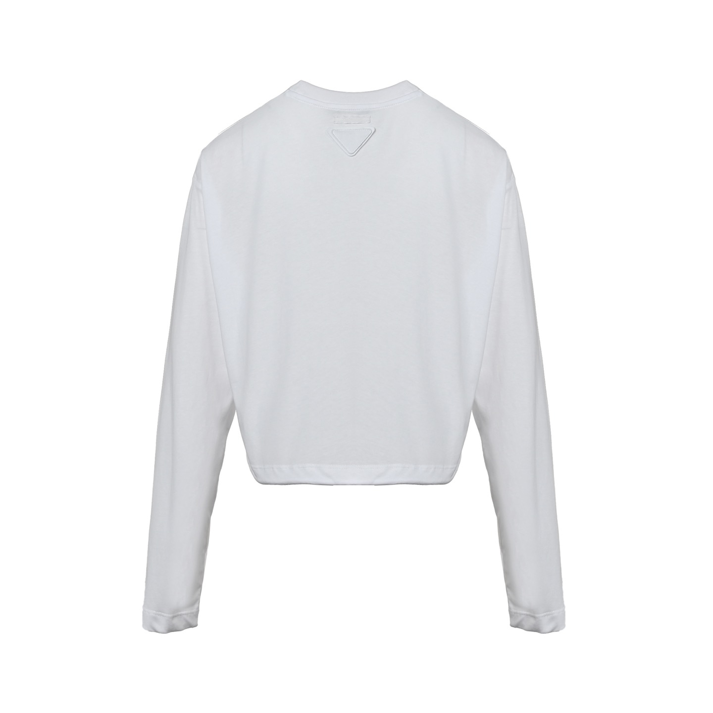 Prada 25ss women's triangle logo long-sleeved T-shirt