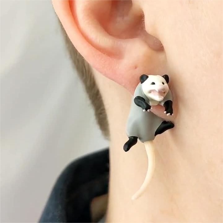 Opossum Earrings | Quirky Gift