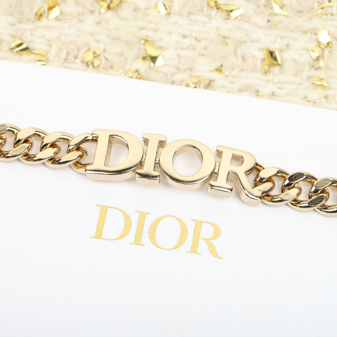 Dior chain letter bracelet