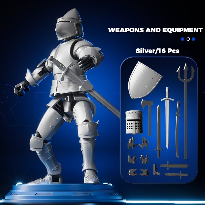 ⚔️🛡️DIY Medieval Warrior Strong Magnetic Removable Articulated Doll💖