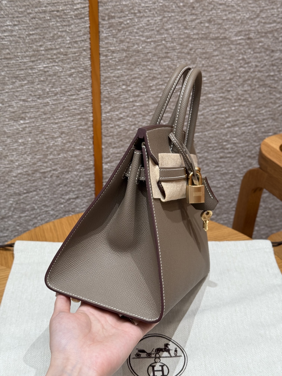 Hermès Birkin 18Etoupe Handbag (Handmade to Order)
