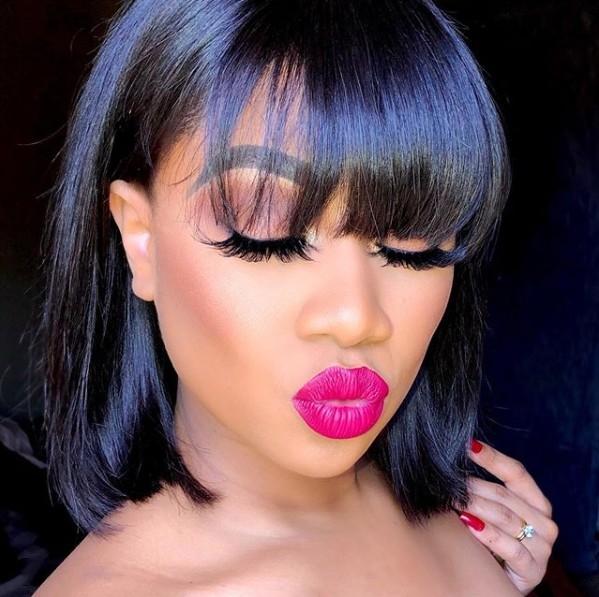 New SHORT CUT BOB WIG WITH BANGS FRONTAL LACE BASIC CAP WIG
