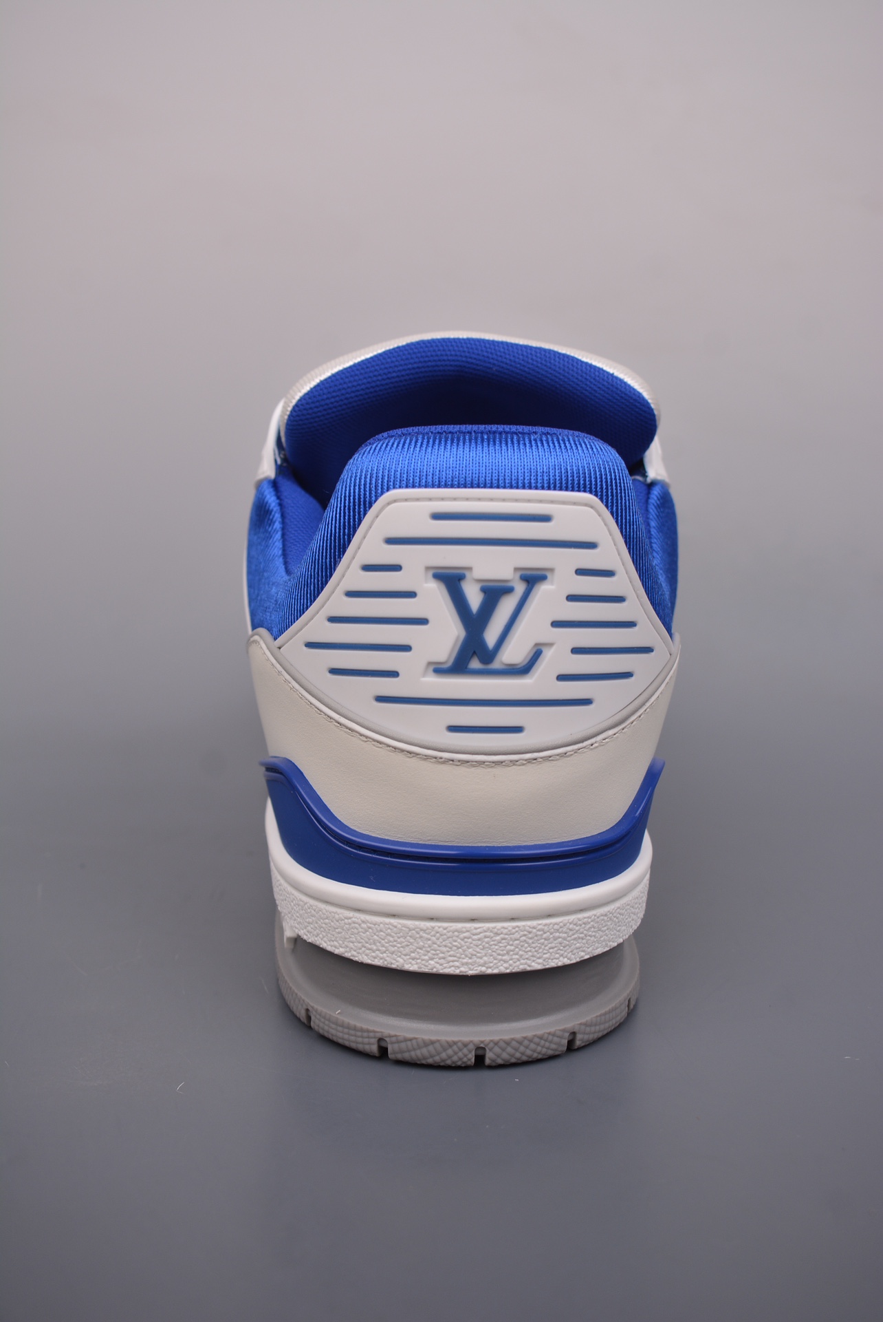 Louis Vuitton Trainer Sneaker Low Blue and White Jacquard