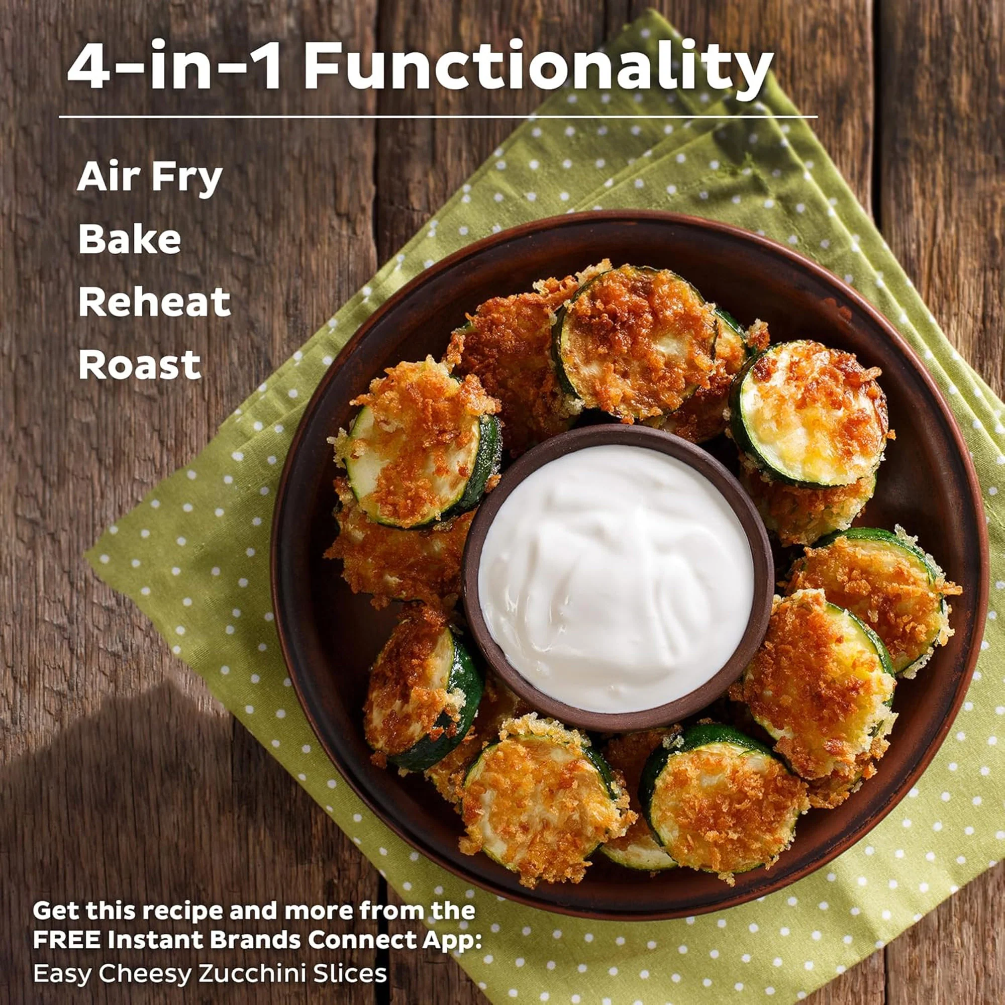 Instant Pot Vortex 4 In 1 Function Air Fryer Oven, 4 Quart, Black