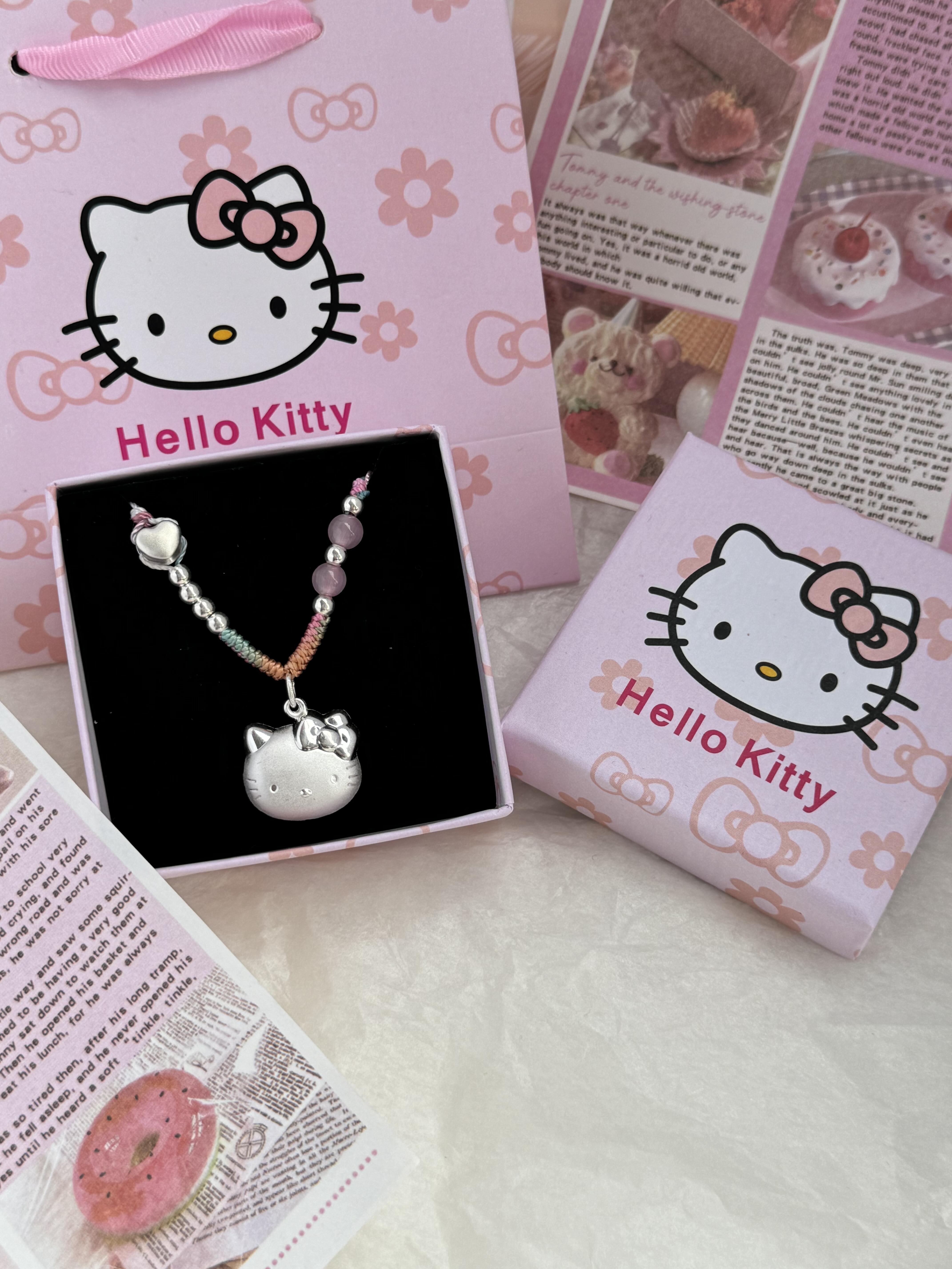 Hellokitty 925 Sterling Silver Dainty Pendant Necklace for Women (with Gift Box)