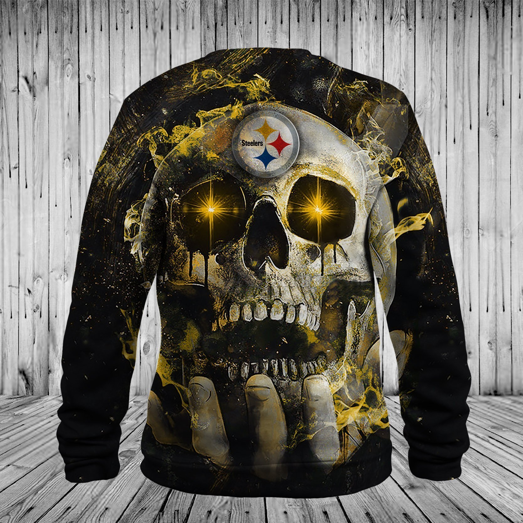 STEELERS 3D HOODIE SKULL 68