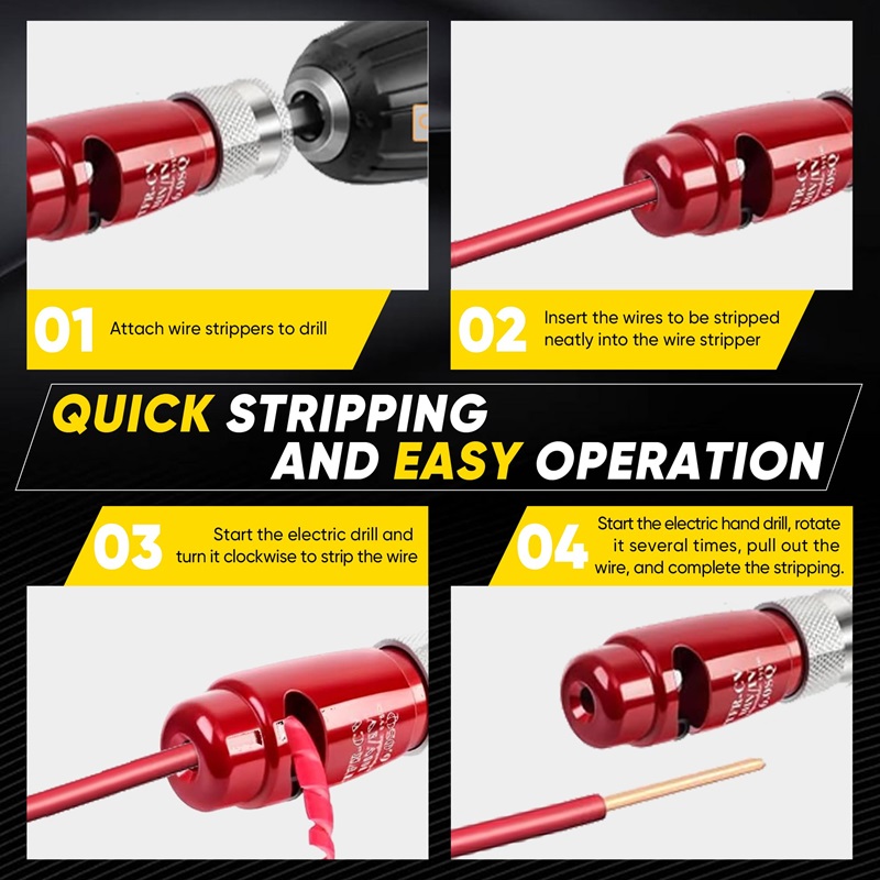 Wire Stripping Tool & Wire Twisting Connector Tool Set (5 pcs)