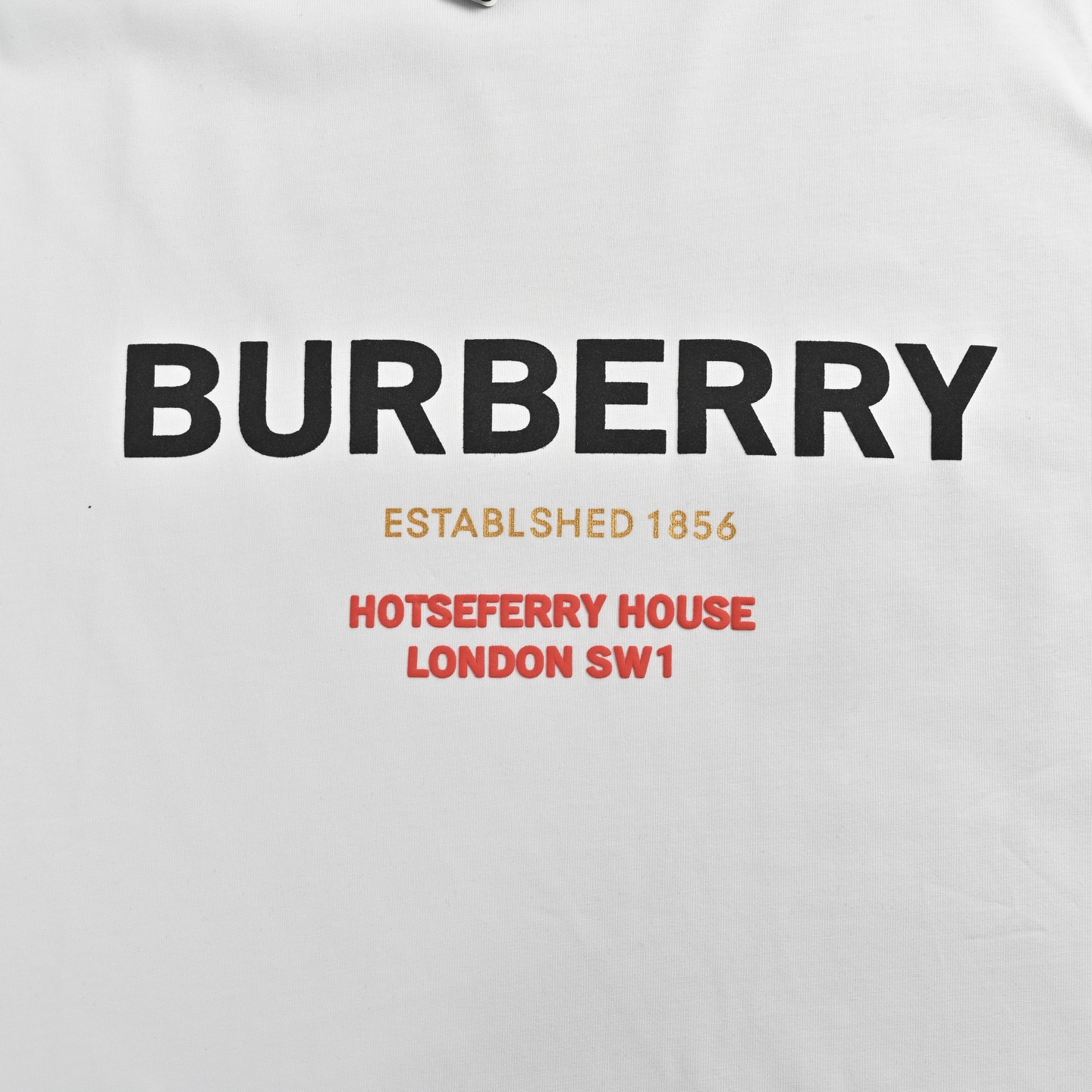 Burberry lettering slogan print short sleeves