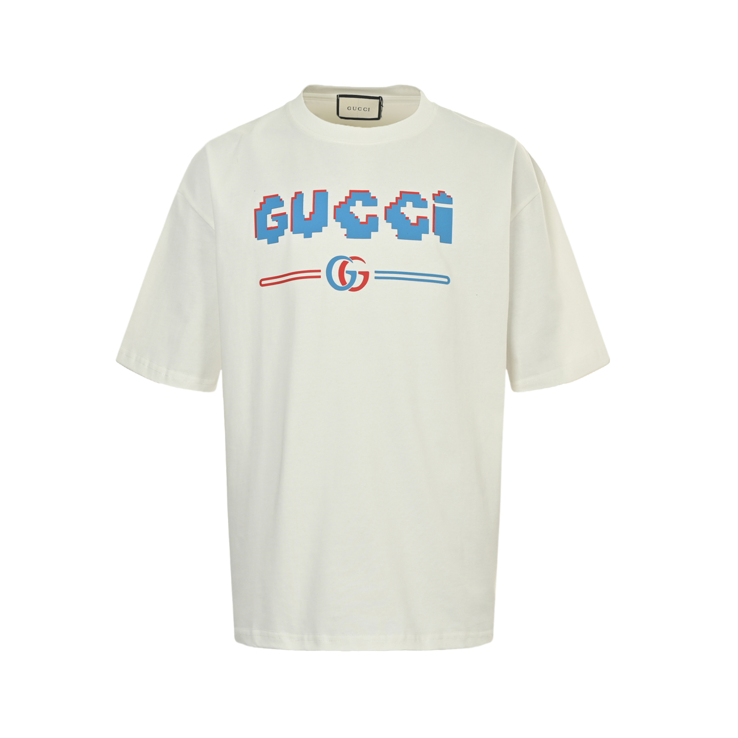 Gucci 25ss mosaic laminated lettering short sleeve