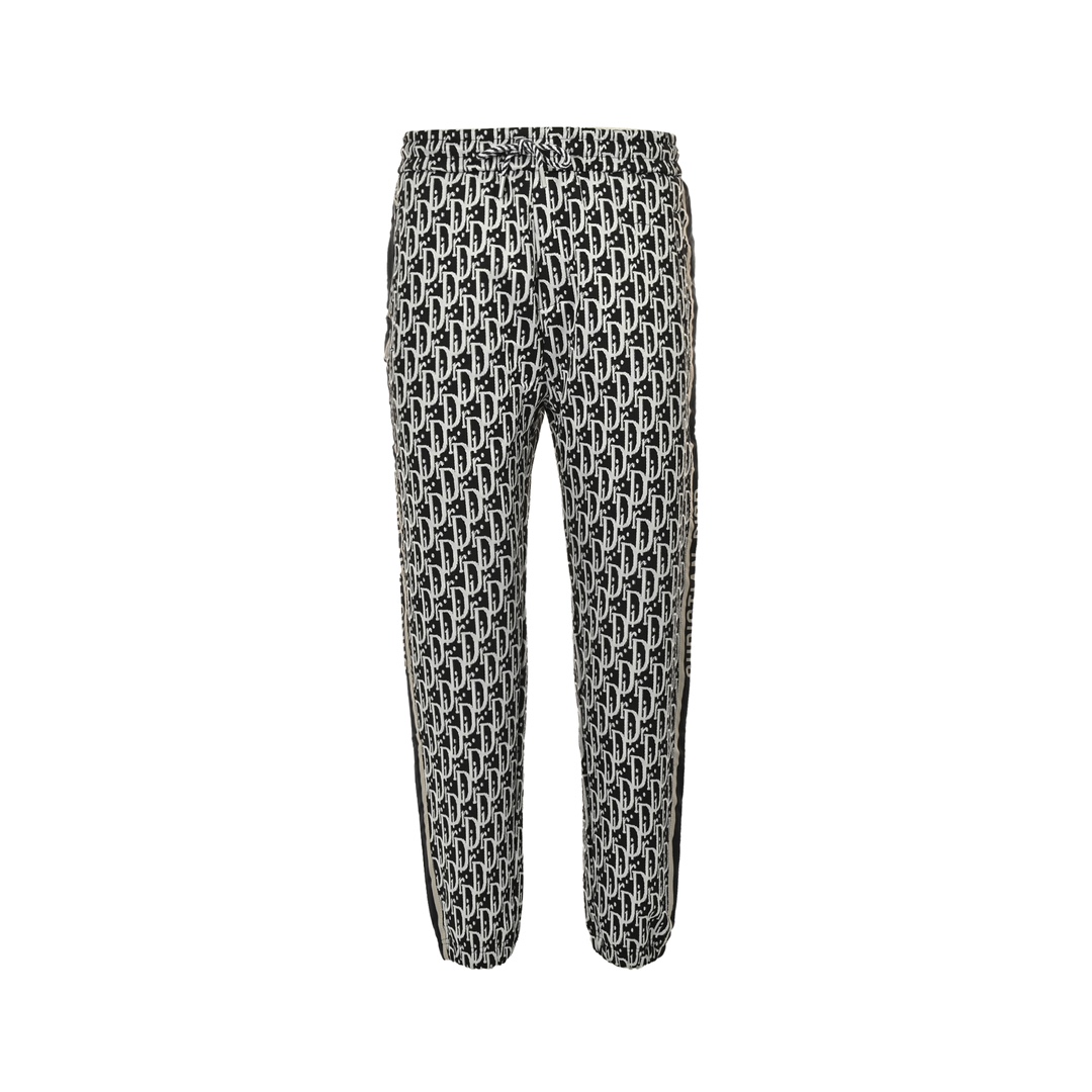 Dior all over print jacquard side webbing trousers set