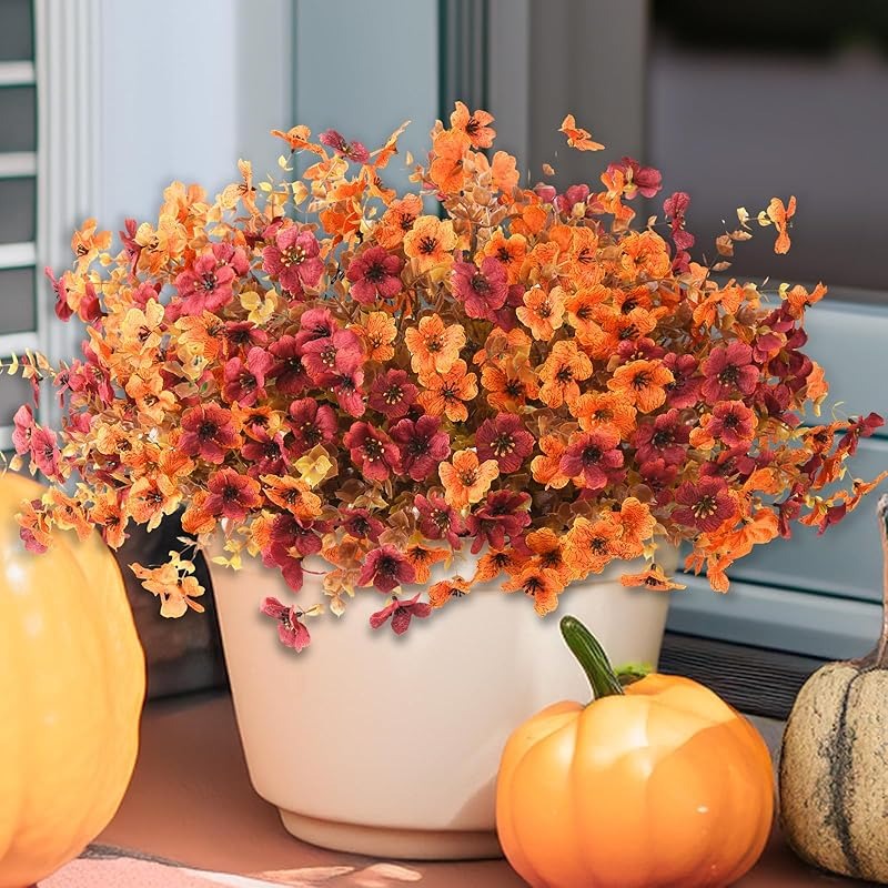 🔥On Sale🔥12 Bundles Artificial Fake Fall Plants Flowers