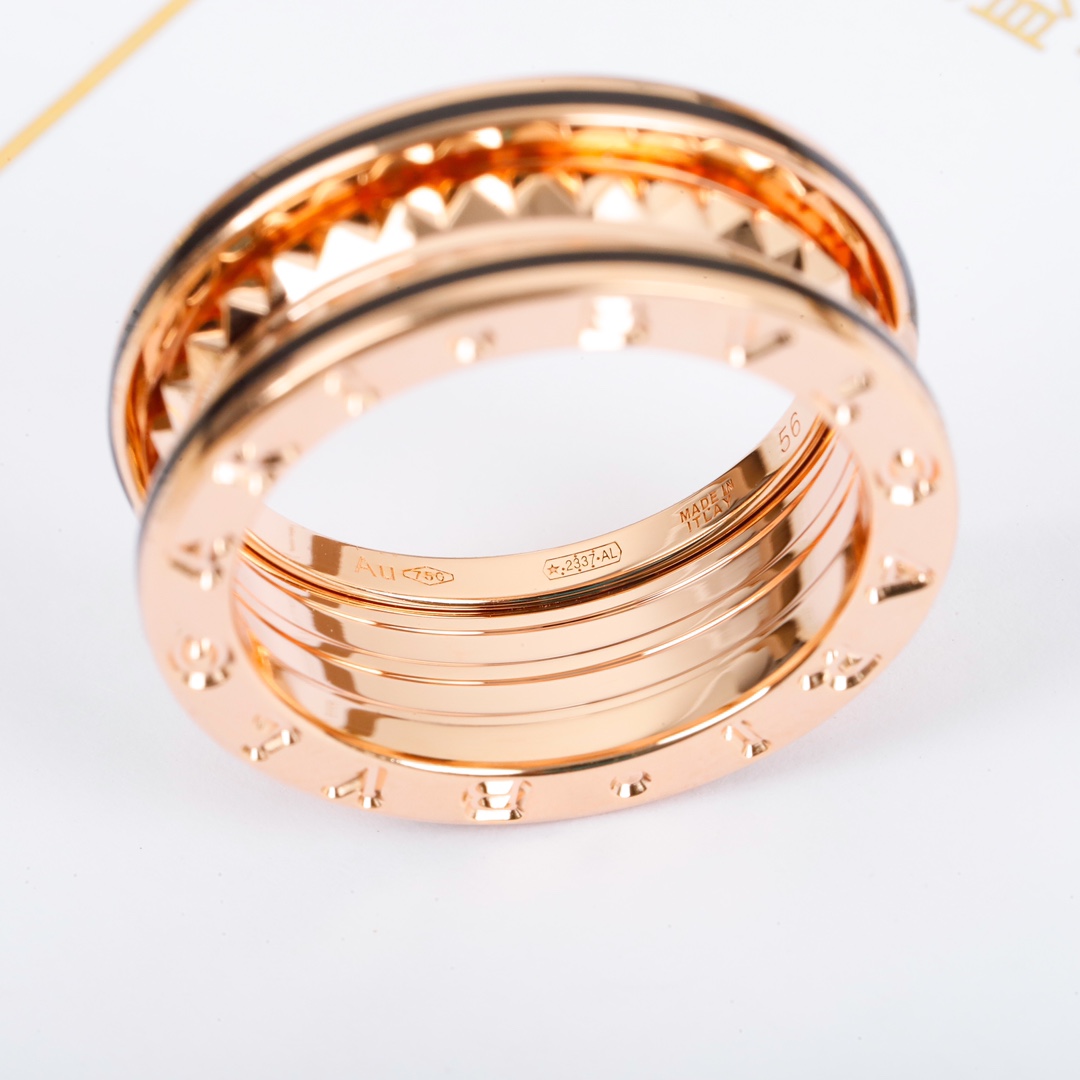 Bulgari Black Ceramic Narrow Ring