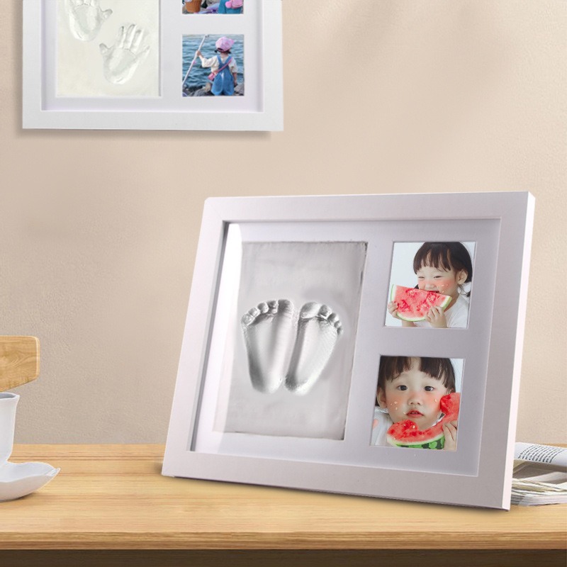 Pet Paw Print Photo Frame Kit with No Toxic Clay - Memorial Gifts for Pet Lovers