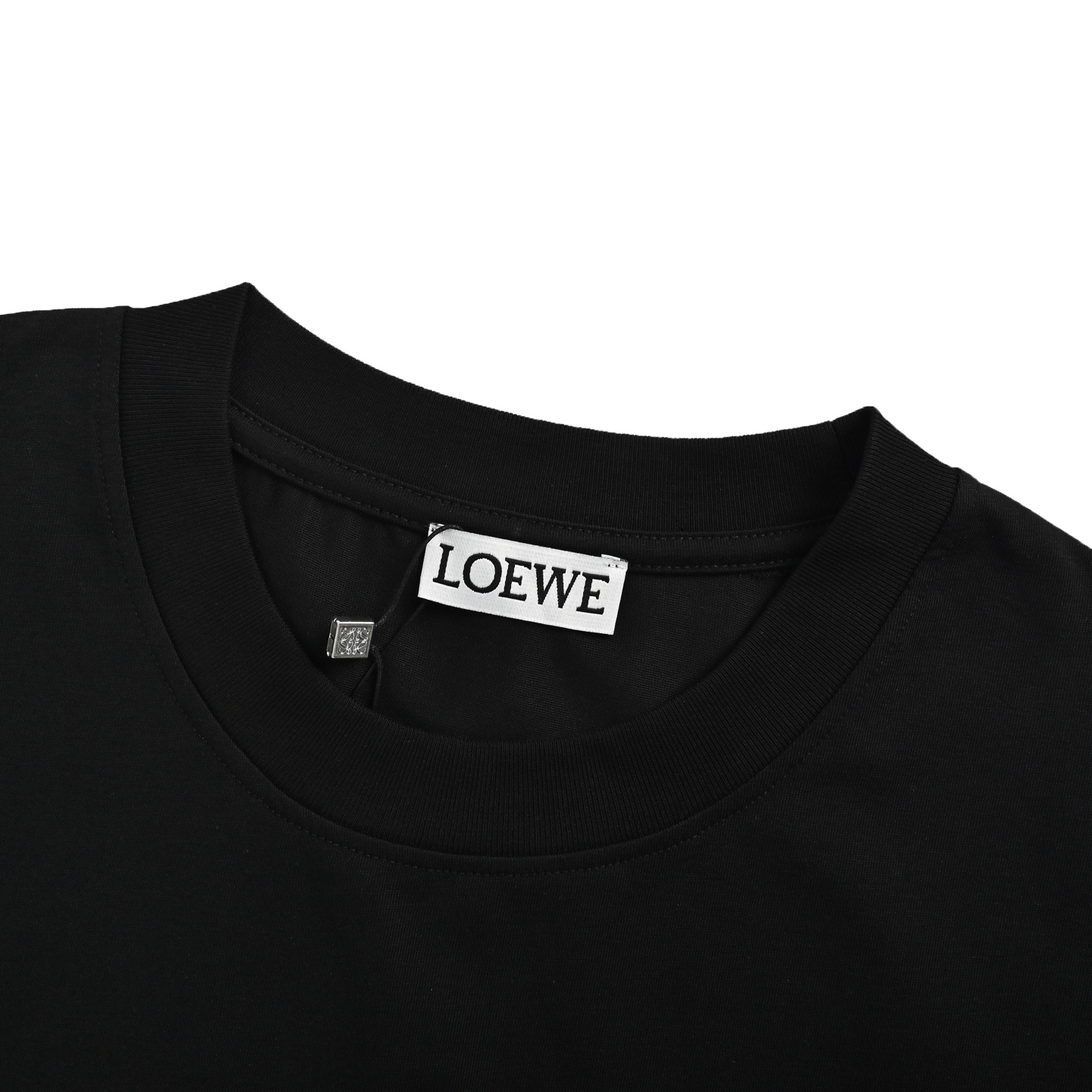 Loewe fluorescent pink logo embroidered short sleeves