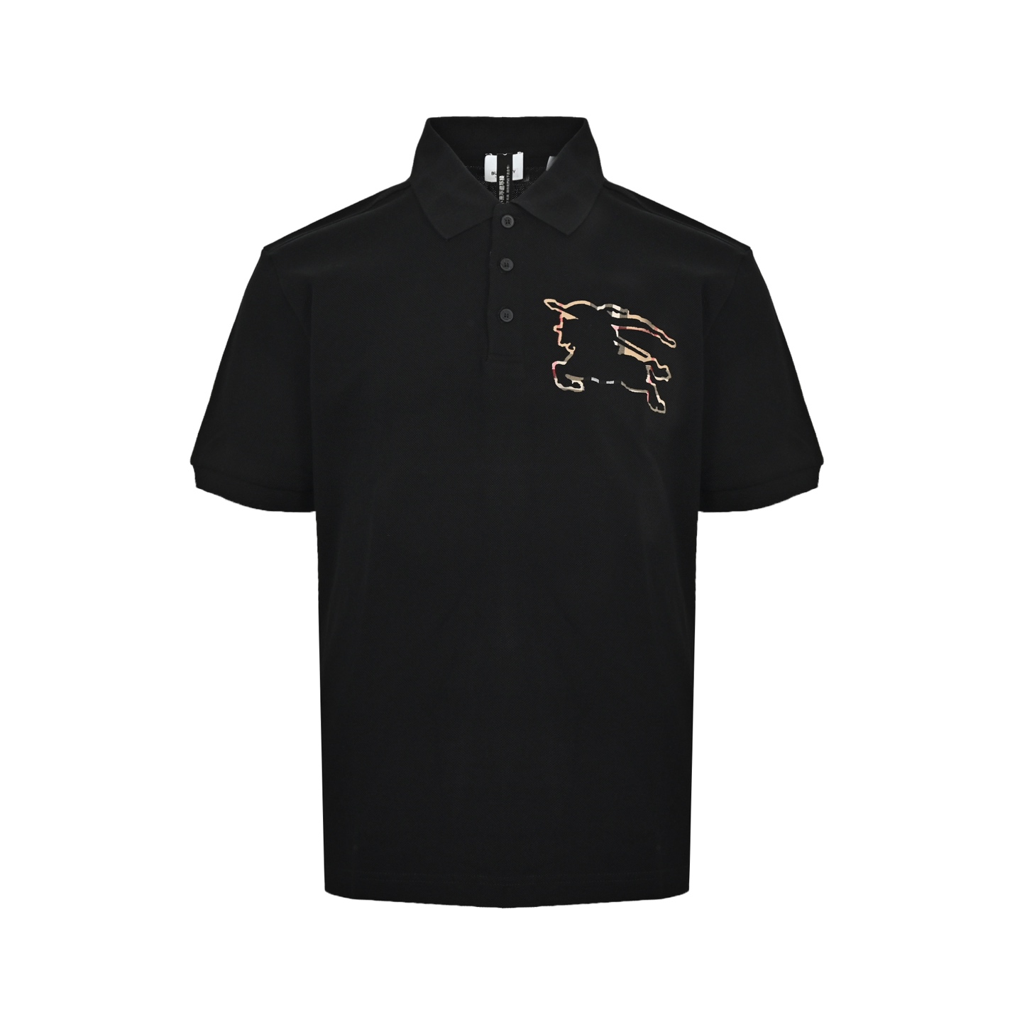 Burberry Checked Hollow Horse Polo Short Sleeve