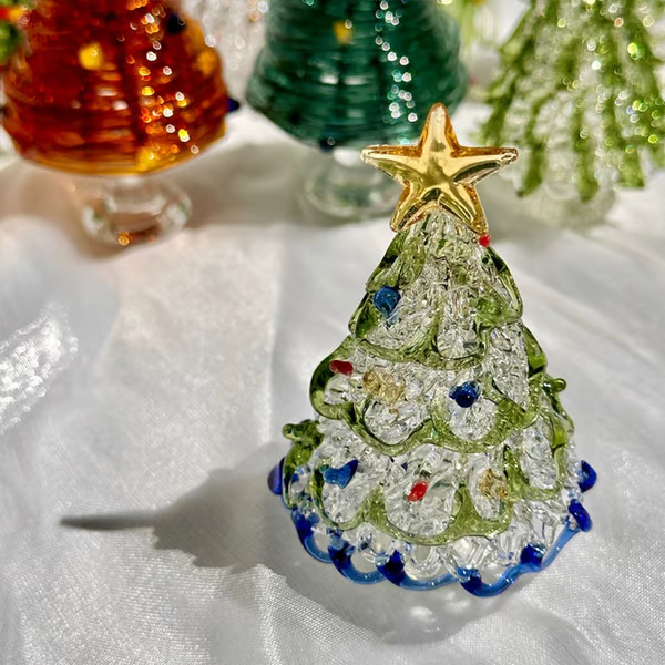 🔥LAST DAY 49% OFF - 🎁Handmade Glass Christmas Tree Statue
