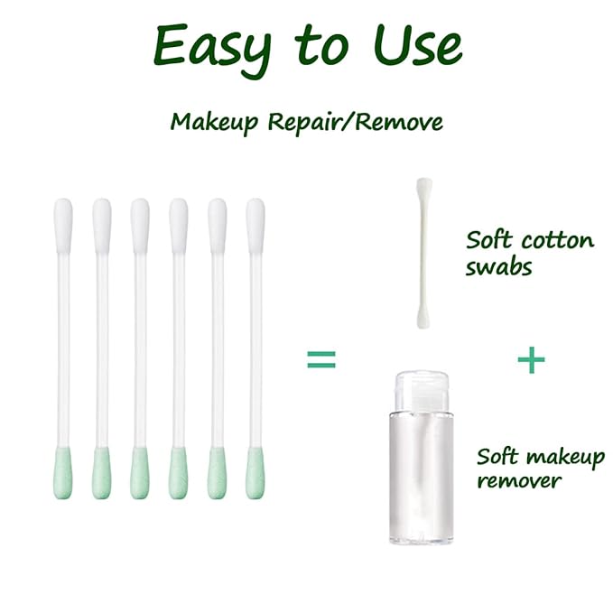 🔥Last Day 50% OFF🔥Cotton Makeup Remover Swabs, Disposable Vitamin E Liquid-Filled Cotton Swabs Sticks（25pcs/pack）